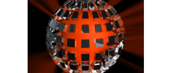 boule à facettes et projecteurs pour l'ambiance festive